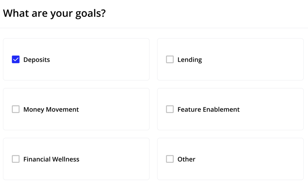 Goals - tell the swaystack platform what your goals are